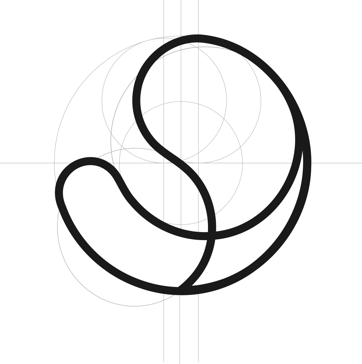 Logo construction grid diagram